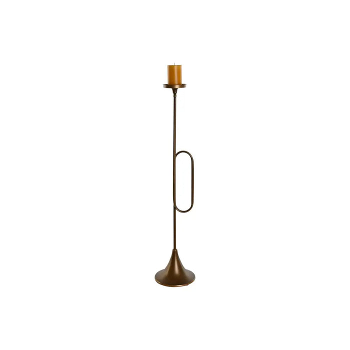 Candleholder Home ESPRIT Golden Metal 21 x 21 x 98 cm - Декорация и Осветление<<<Дом Градина<<<BigBuy&&&Свещи и