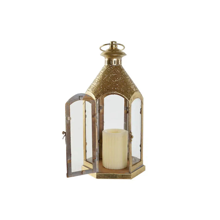Candleholder Home ESPRIT Golden Metal Crystal 18 x 18 x 35,5 cm - Декорация и Осветление<<<Дом Градина<<<BigBuy&&&Свещи