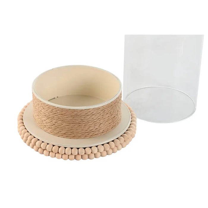 Candleholder Home ESPRIT Light brown Metal Rope 17 x 17 x 23 cm - Декорация и Осветление<<<Дом Градина<<<BigBuy&&&Свещи