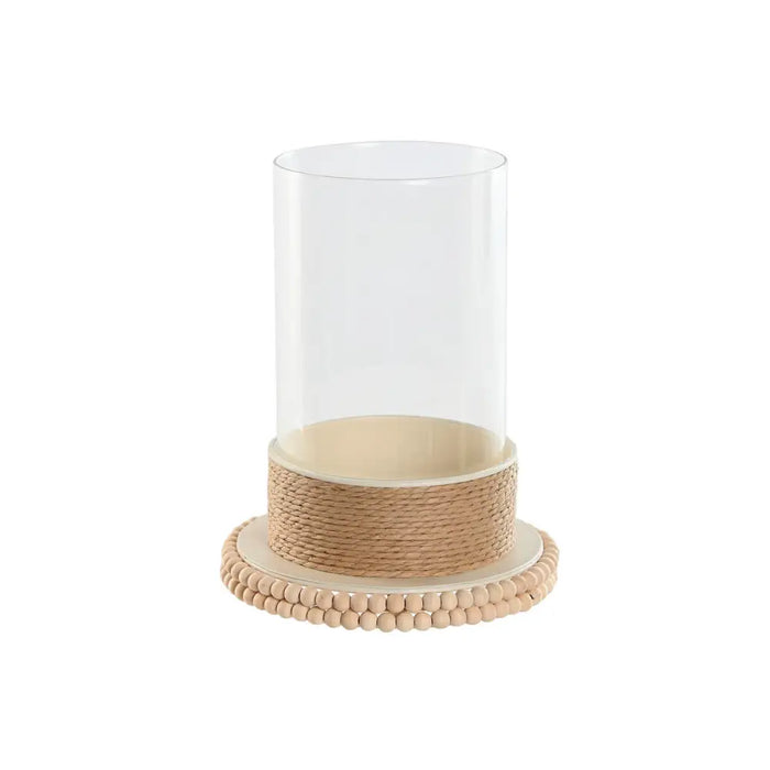 Candleholder Home ESPRIT Light brown Metal Rope 17 x 17 x 23 cm - Декорация и Осветление<<<Дом Градина<<<BigBuy&&&Свещи
