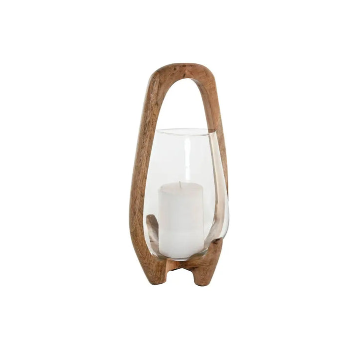 Candleholder Home ESPRIT Natural Crystal Mango wood 18 x 18 x 33 cm - Декорация и Осветление<<<Дом