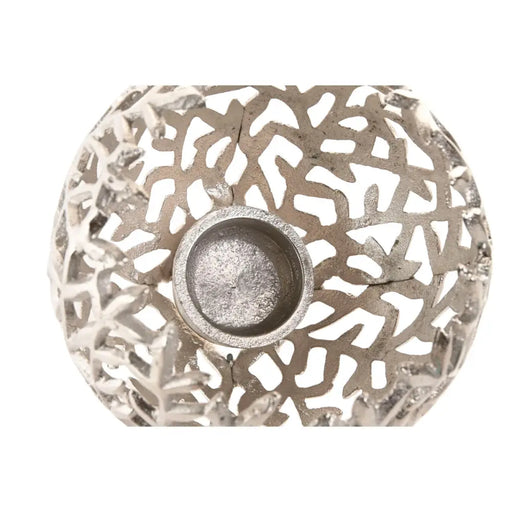 Candleholder Home ESPRIT Silver Aluminium 20 x 20 x 18 cm - Декорация и Осветление<<<Дом Градина<<<BigBuy&&&Свещи и