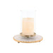 Candleholder Home ESPRIT White Golden Crystal Marble 25 x 25 x 27 cm - Декорация и Осветление<<<Дом