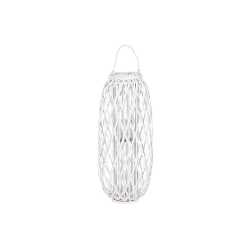 Candleholder Home ESPRIT White wicker Crystal 34 x 34 x 80 cm - Декорация и Осветление<<<Дом Градина<<<BigBuy&&&Свещи и