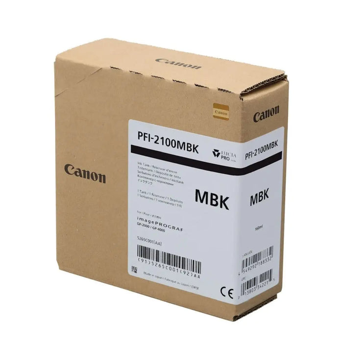 Canon PFI-2100 Matte Black - Консумативи за плотери<<<CANON консумативи<<<CANON<<<PolyComp&&&LFP мастила и LFP