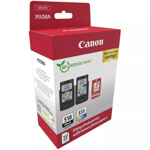 Canon PG-510 BK / CL-511 PVP - Консумативи за мастилоструйни принтери<<<CANON консумативи<<<CANON<<<PolyComp&&&Мастила