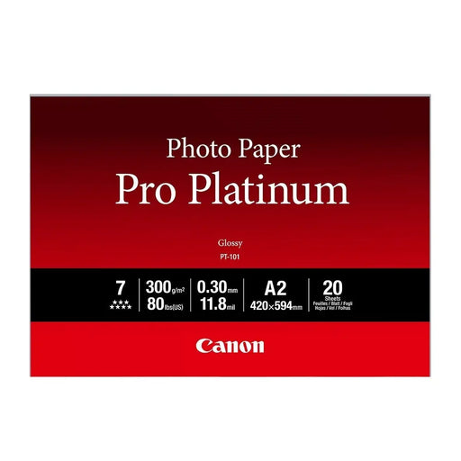 CANON PT-101 photo paper Pro Platinum A2 20 sheets - Хартия за голям формат<<<Консумативи - Хартия<<<Печат Сканиране и