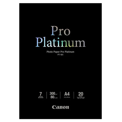 CANON PT-101 pro platinum photo paper inkjet 300g/m2 A4 20 sheets 1-pack - Офис и Фото хартии<<<Консумативи
