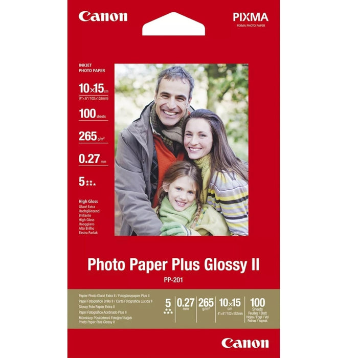 CANON PHOTO PAPER PP-201 4"X6" 100 SHEETS