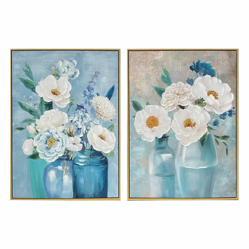 Canvas DKD Home Decor 60 x 3,5 x 80 cm Vase Shabby Chic (2 Units) - Декорация и Осветление<<<Дом