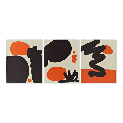 Canvas DKD Home Decor Circle Art Pinewood Canvas 40 x 1,8 x 50 cm - Декорация и Осветление<<<Дом