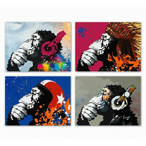 Canvas DKD Home Decor Canvas MDF Wood 70 x 1,8 x 50 cm - Декорация и Осветление<<<Дом Градина<<<BigBuy&&&Картини и