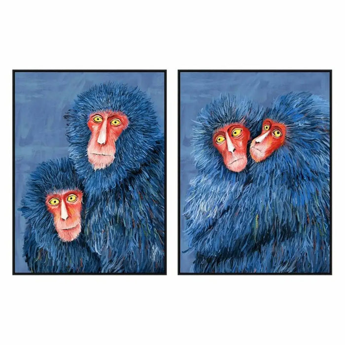 Canvas DKD Home Decor Modern Monkeys 90 x 4 x 120 cm (2 Units) - Декорация и Осветление<<<Дом