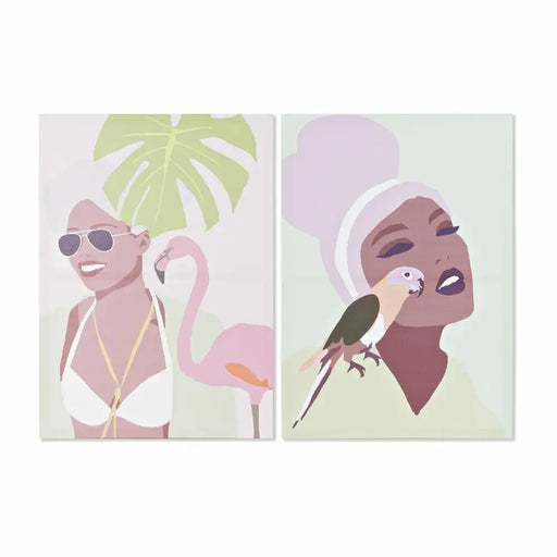 Canvas DKD Home Decor Pinewood Canvas 50 x 1,8 x 70 cm - Декорация и Осветление<<<Дом Градина<<<BigBuy&&&Картини и