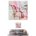 Canvas Gift Decor Canvas 35 x 7 x 35 cm Pink Marble (4 Pieces) (6 Units) - Декорация и Осветление<<<Дом