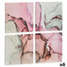 Canvas Gift Decor Canvas 35 x 7 x 35 cm Pink Marble (4 Pieces) (6 Units) - Декорация и Осветление<<<Дом