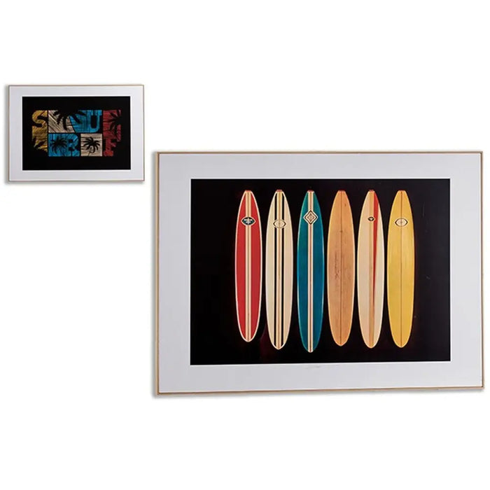 Canvas Gift Decor Black Surf 81,5 x 3 x 121,5 cm (2 Units) - Декорация и Осветление<<<Дом Градина<<<BigBuy&&&Картини и