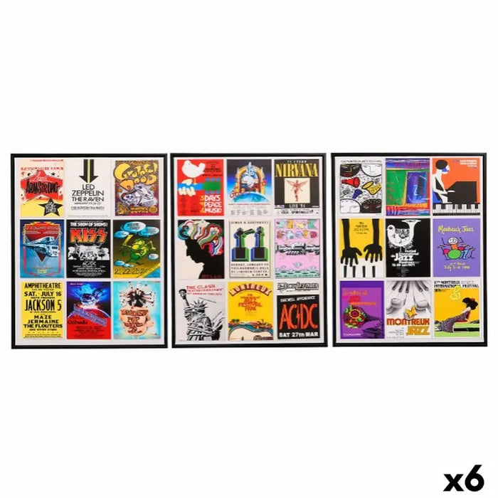 Canvas Gift Decor Music 40 x 2 x 50 cm (6 Units) - Декорация и Осветление<<<Дом Градина<<<BigBuy&&&Картини и