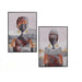 Canvas Gift Decor Red Grey Orange Lady 50 x 3 x 70 cm (4 Units) - Декорация и Осветление<<<Дом