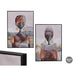 Canvas Gift Decor Red Grey Orange Lady 50 x 3 x 70 cm (4 Units) - Декорация и Осветление<<<Дом