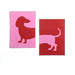 Canvas Gift Decor Red Pink Dog 50 x 3 x 70 cm (4 Units) - Декорация и Осветление<<<Дом Градина<<<BigBuy&&&Картини и