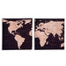 Canvas Gift Decor World Map 1,5 x 28 x 28 cm (36 Units) - Декорация и Осветление<<<Дом Градина<<<BigBuy&&&Картини и
