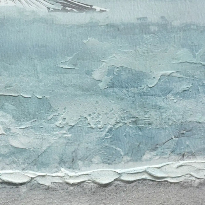 Canvas Home ESPRIT Blue White Mediterranean Seagull 140 x 3,7 x 70 cm (2 Units) - Декорация и Осветление<<<Дом