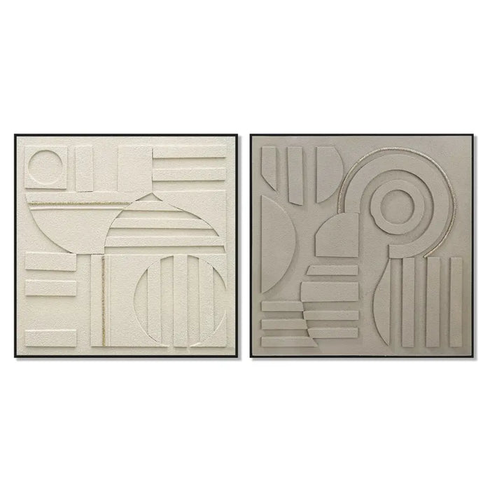 Canvas Home ESPRIT Brown Beige Modern Urban 102 x 4,5 x 102 cm (2 Units) - Декорация и Осветление<<<Дом