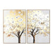 Canvas Home ESPRIT Brown Grey Golden Tree Modern (2 Units) - Декорация и Осветление<<<Дом Градина<<<BigBuy&&&Картини и