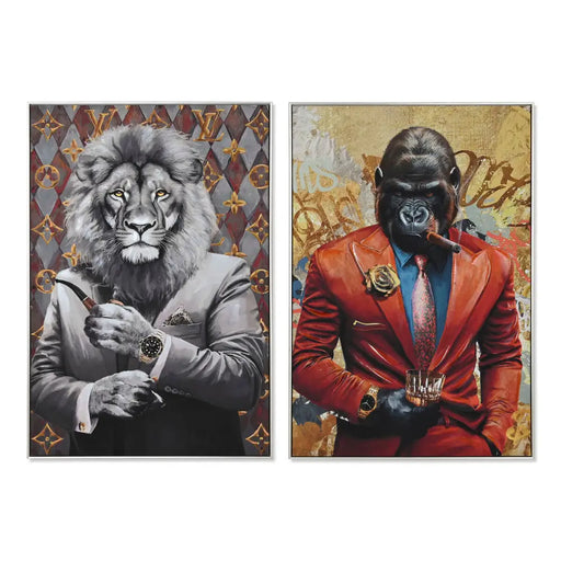 Canvas Home ESPRIT Gentleman 80 x 3,5 x 120 cm 82,5 x 3,5 x 122,5 cm (2 Units) - Декорация и Осветление<<<Дом