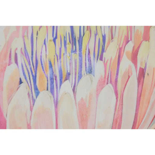 Canvas Home ESPRIT Green Pink Flowers Shabby Chic 75 x 4 x 100 cm (2 Units) - Декорация и Осветление<<<Дом