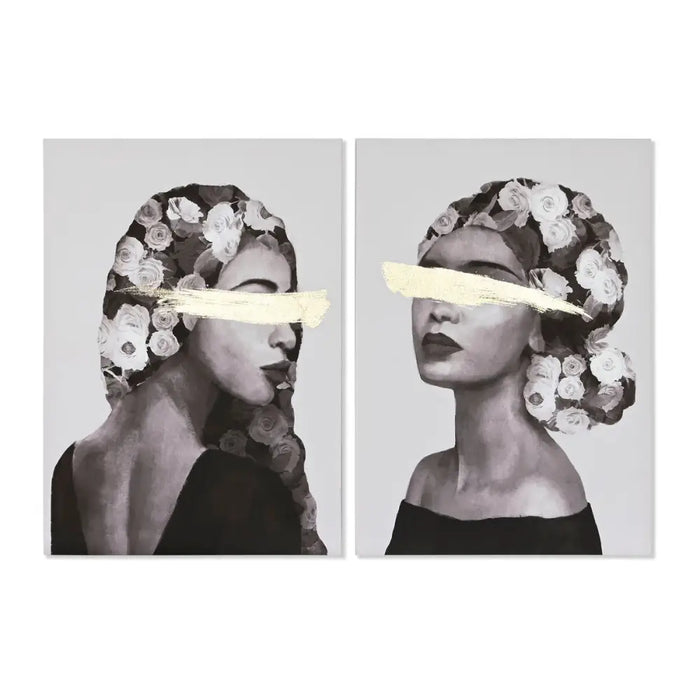 Canvas Home ESPRIT Pinewood Canvas 70 x 3,7 x 100 cm - Декорация и Осветление<<<Дом Градина<<<BigBuy&&&Картини и