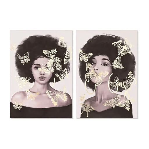 Canvas Home ESPRIT Pinewood Canvas 70 x 3,7 x 100 cm - Декорация и Осветление<<<Дом Градина<<<BigBuy&&&Картини и