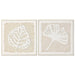 Canvas Home ESPRIT White Beige Leaf of a plant Cottage 62,5 X 3,5 X 62,5 CM (2 Units) - Декорация и Осветление<<<Дом