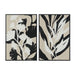 Canvas Home ESPRIT White Black Beige Leaf of a plant Urban 63 x 4,3 x 93 cm (2 Units) - Декорация и Осветление<<<Дом