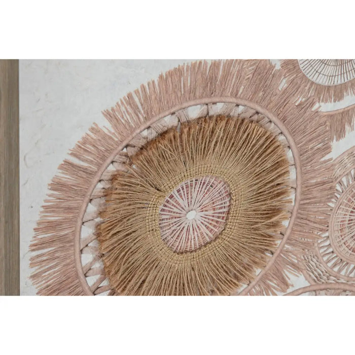 Canvas Home ESPRIT White Natural Boho 40 x 3 x 60 cm (2 Units) - Декорация и Осветление<<<Дом