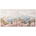 Canvas Home ESPRIT White Pink Moutain 80 x 3,5 x 80 cm (2 Units) - Декорация и Осветление<<<Дом