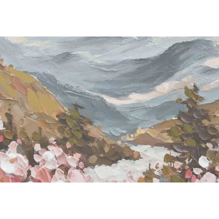 Canvas Home ESPRIT White Pink Moutain 80 x 3,5 x 80 cm (2 Units) - Декорация и Осветление<<<Дом