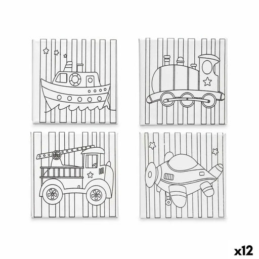 Canvas Pincello Wood Cloth 12 Units - Декорация и Осветление<<<Дом Градина<<<BigBuy&&&Картини и плакати<<<Декорация и