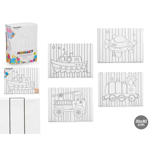 Canvas Pincello Wood Cloth 8 Units - Декорация и Осветление<<<Дом Градина<<<BigBuy&&&Картини и плакати<<<Декорация и