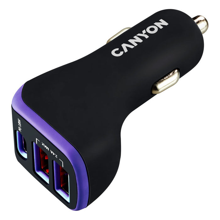 Charger Canyon CNE-CCA08PU 2xUSB 12-24/5V 2.4A 1xUSB-C PD 18W