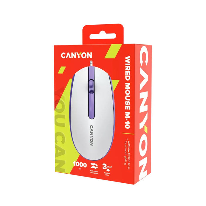 Mouse CANYON M-10 WHITE/PURPLE CNE-CMS10WL