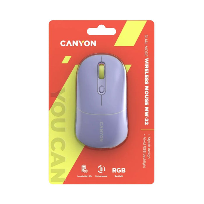 Mouse CANYON MW-22 CNS-CMSW22ML PURPLE RGB