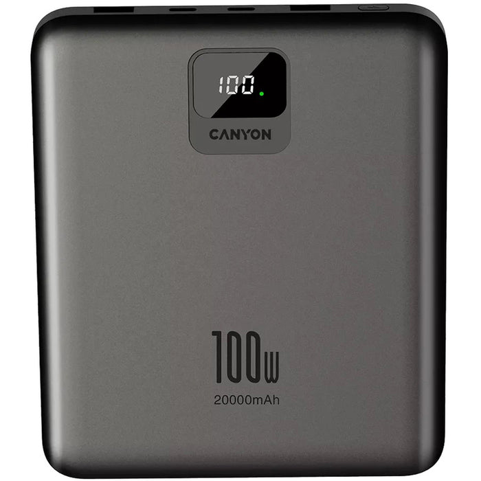 EXTERNAL BATTERY CANYON 20000 mAh CNE-CPB2008DG 100W PD, LED