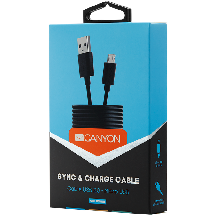 Cable CANYON CNE-USBM1B USB-USB Micro 1M
