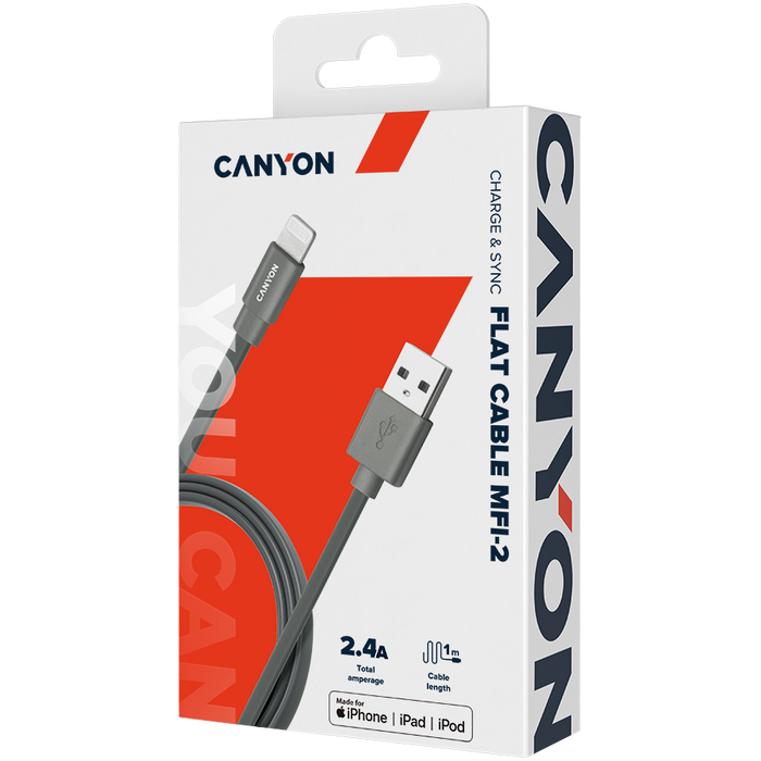 Cable CANYON CNS-MFIC2DG USB-Lightning 1M