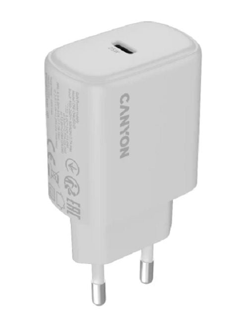 CHARGER 220V CANYON 25W WH CNE-CHA250-01 5V-3A/9V-2.77A/12V-2.08A-25W