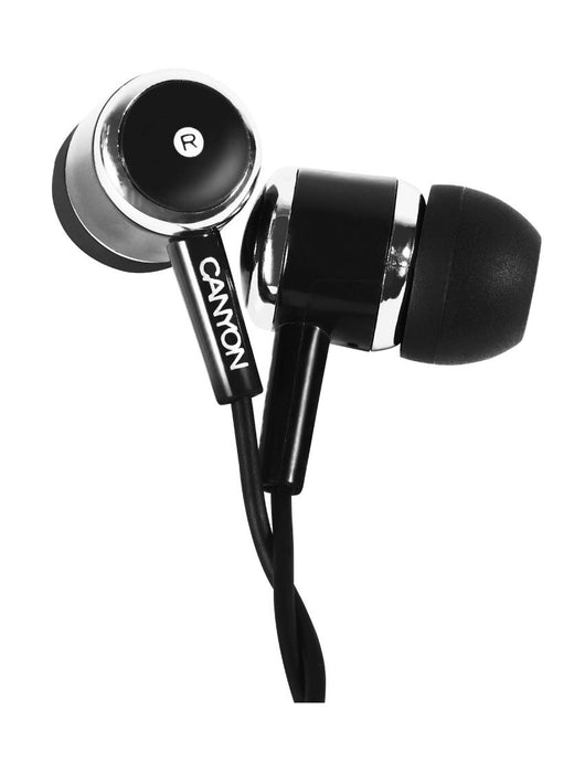 Headphones with microphone Canyon CNE-CEPM01B, IN-EAR (PLUGS)