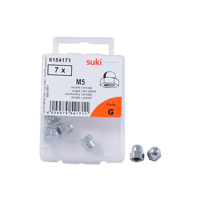 CAP (DEAF) NUT 7 COUNT SUKI M5 - Болтове и гайки<<<Винтове и болтови съединения<<<Инструменти и железария<<<Praktiker