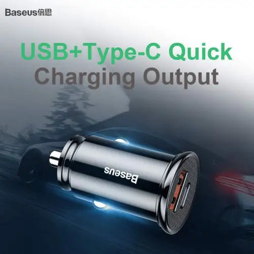 Car Charger Baseus Circular PD QC4.0+ 5A 30W (czarna) - Car charger<<<Accessories<<<Основна<<<DunaXML&&&Car